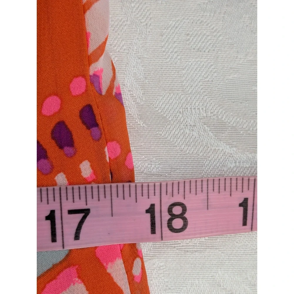 Old Navy Orange Coral Mandala Print V-Neck Spaghetti Strap Maxi Dress M - Picture 8 of 10